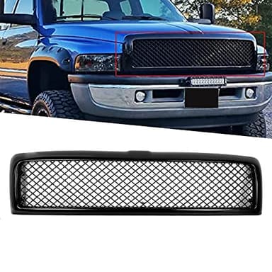 MATMACRO Grille Compatible For Dodge Ram 1500 2500 3500 Mesh Front Grille 1994 1995 1996 1997 1998 1999 2000 2001 2002