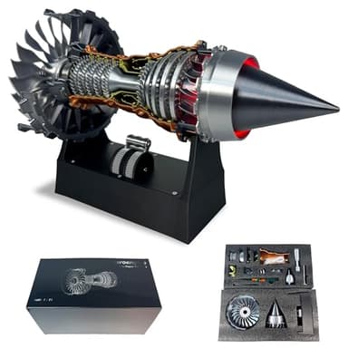 HI-REEKE Jet Engine Model Kit, TR900 Turbofan Aircraft Engine Model 3D Printing Toy for Teen(Assembly Version)
