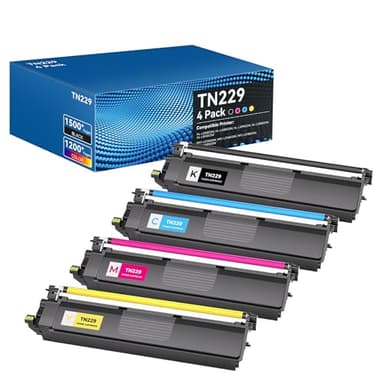 W.L.M TN229 Toner Cartridges High Yield MFC-L3720CDW MFC-L3780CDW Toner Compatible for Brother TN229 TN229XL Toner Cartridges for Brother HL-L3280CDW HL-L3220CDW HL-L3300CDW Printer(BK/C/M/Y,4 Pack)