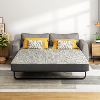 HYLZVN Full Size Sofa Mattress 4 Inch, Fiberglass-Free & CertiPUR-US Certified Memory Foam Bed Replacement Mattress for Pull Out Sofas, Daybeds, RVs, Boats & Guest Rooms