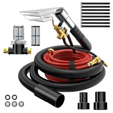 Shop Vac Extractor Kit,Spray Aspirating of Wet Vacuum Hose Extractor Kit,with 50FT Waterline Convert the Universal Shop Vacuum,Into A Professional Auto Carpet Cleaner Machine,for Household,Car,Textile