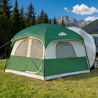 WildFinder SUV Tent for Camping, 10x9ft Large Car Tent with PU3000 Waterproof, Universal Tailgate Tent Compatible with SUV, CUV, Minivan, Easy Setup Standalone Sheller for Outdoor Travel