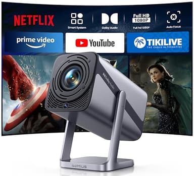 [Officially-Licensed APP/4K Support/Dolby Audio] Portable Smart Projector with WiFi and Bluetooth, Auto Focus & Keystone/Zoom,360°Adjustable Stand, iWIMIUS Mini Outdoor Moive Proyector（2026 Upgraded）