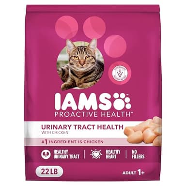 IAMS Proactive Health Dry Cat Food, Urinary Tract Health, Adult Cat Food Dry Recipe with Chicken, 22 lb. Bag