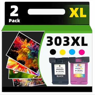 303XL 303 XL Ink Cartridges Replacement for HP 303 XL 303 Ink Cartridges Work for HP Envy Photo 6220 6222 6230 6230 6232 6552 6255 6258 7120 7130 7132 7134 7155 7158 7164 7820 Printers Office