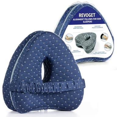 Revoget Alignment Pillows for Side Sleepers, Side Sleeper Leg Support,Hip Alignment Pillow for Legs/Hips/Buttocks/Back (Dark Blue)