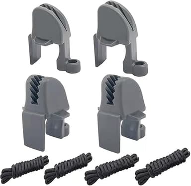 SZYNLIF 4 Pack Boat Fender Clips Boat Bumper Clips Adjustable Boat Rail Fender Clips Adjusters Hangers for Pontoon Bumpers