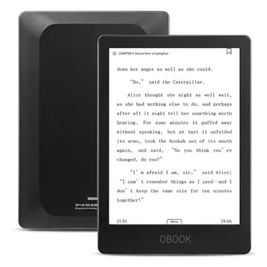 OBOOK6 eReader (32G), 6" 300ppi Glare-Free Display, Android, Adjusting Front Light, Long of Battery Life, Dark Mode Option, eBook Readers Devices