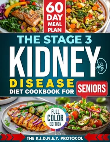 The Stage 3 Kidney Disease Diet Cookbook For Seniors: A Clear & Supportive Path to Slower CKD Progression with Quick, 5-Ingredient Recipes, Weekly Meal Plans & a Proven Protocol to Regain Control