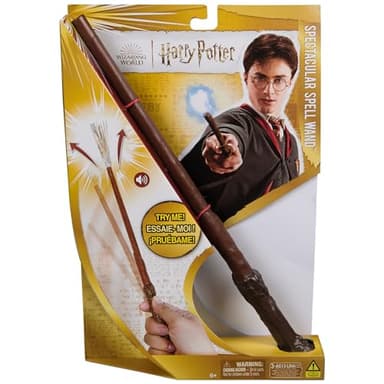 Wizarding World, Harry Potter 11-inch Spectacular Spell Magic Wand with Sparkle Visual Effect & Sounds, Kids Toys, Accessory for Costumes