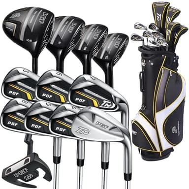 PGF Men's Gold TP Complete Golf Club Package Set [17-Pieces] [Hand: Right] [Length: Standard]