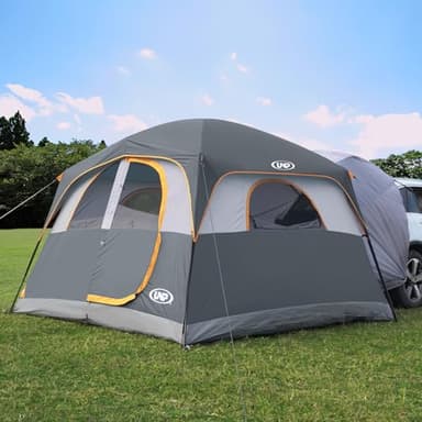 UNP SUV Tent for Camping, 6-Person Car Camping Tents, SUV Tailgate Tent for Outdoor, Easy Set Up with Rainfly 10'x9'x78in(H) (Gray)