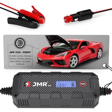 JMR Battery Charger for Chevrolet Corvette Camaro Silverado Traverse Colorado Equinox Blazer Malibu Trax Spark All Models Trickle Charger Conditioner Maintainer (No Lithium Mode)