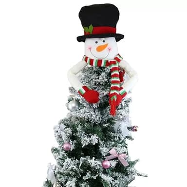 Christmas Tree Topper Snowman，Holiday Xmas Decorations Funny Home Decor，mas Holiday Party Decoration Ornament Supplies