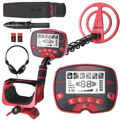 PANCKY Metal Detectors for Adults Waterproof, Professional Higher Accuracy Gold Detector with LCD Display, 5 Mode, Advanced DSP Chip 10" Coil, PK0075