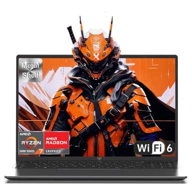 KAIGERR 2026 New Light Gaming Laptop, 16.0inch Laptop Computer with AMD Ryzen 7 7730U(8C/16T, Up to 4.5GHz), 16GB RAM 512GB NVMe SSD Windows 11 Laptop, Radeon RX Vega 8 Graphics,WiFi 6, Backlit KB