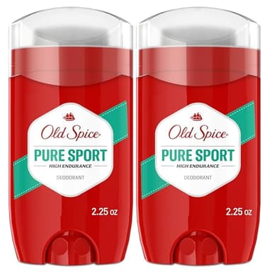 Old Spice Aluminum Free Deodorant For Men, High Endurance, 24/7 Sweat Defense & Odor Protection, 24/7 Freshness & Lasting Scent, Pure Sport Scent, 3.0 oz (Pack of 2)