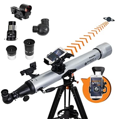 Celestron StarSense Explorer LT 80AZ App-Enabled Telescope – 80mm Refractor with Smartphone Dock & StarSense App – iPhone & Android Compatible – Easy-to-Use for Beginners