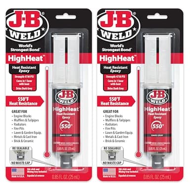 J-B Weld High Heat Syringe, Dark Grey - 25ml 2 Pack