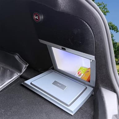 Tesstudio Model 3 Highland Built-in 10L Refrigerator Hidden Installation Car Fridge, Car Refrigerator 12 Volt Tesla Fridge Portable Car Freezer App Control -10℉-50℉ for Travel Camping Road Trip