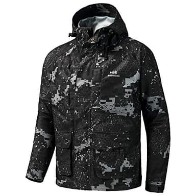 BASSDASH Walker-LW Breathable Waterproof Fishing Hunting Wading Jackets with Silent Outer Fabric for Men Women in 7 Sizes