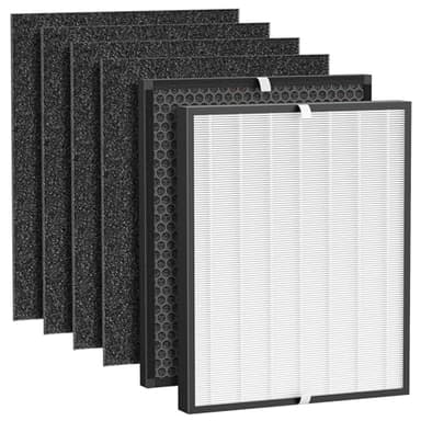 Elnuliros Replacement Filter Compatible with AD3000 AD3000M AD3000Pro Air Cleaner Puri-Fier, Not for AD3500 Version, Include 1 Premium Filter + 1 Carbon Filter + 4 Pre-Filters