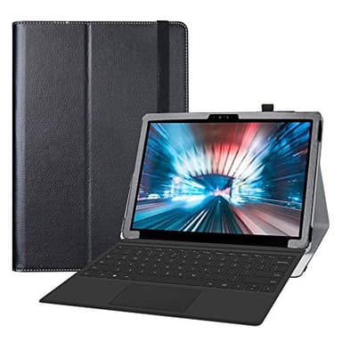 LiuShan Compatible with Dell Latitude 7200 Tablet Case,PU Leather Slim Folding Stand Cover for 12.3" Dell Latitude 7200 2-in-1/Dell Latitude 7210 2-in-1 Tablet(Not fit 7200 2-in-1 Laptop),Black