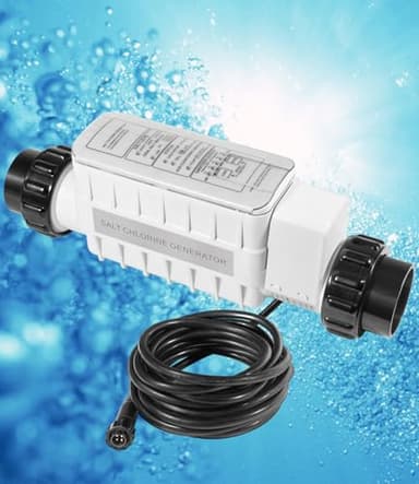 520555 Salt Chlorine Generator Cell, Suitable for Pools Up to 40,000 Gallons, Includes 15' Cable 2" PVC Unions