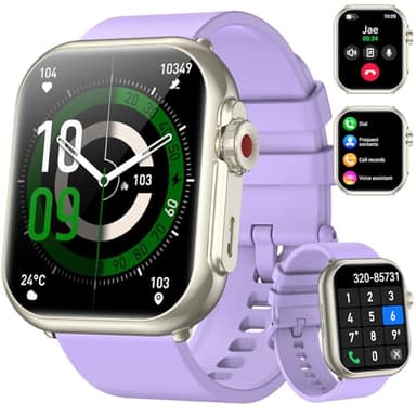 Smart Watch for Men Women, 1000 mAh 100 Day Battery Life, 1.85" Fitness Tracker Bluetooth Call/Make Calls, 110+ Sport Modes, IP68 Waterproof, Heart Rate, 24/7 Sleep Monitor Fitness Watch, iOS/Android