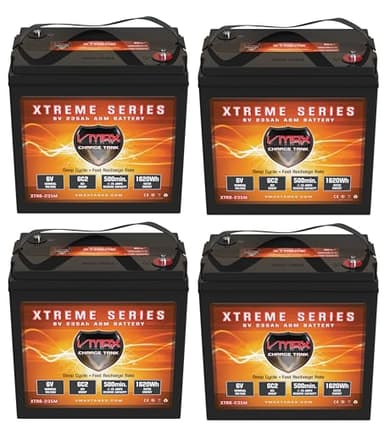 4 PACK: VMAX XTR6-235M Xtreme 6V 235Ah AGM Deep Cycle Battery, GC2 Group (4)