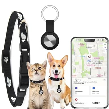 Cat Tracker Collar-Dog GPS Tracker-Pet Tracker-GPS Tracker for Dogs | Android and iOS Universal | No Monthly Fee | Works with Any Collar