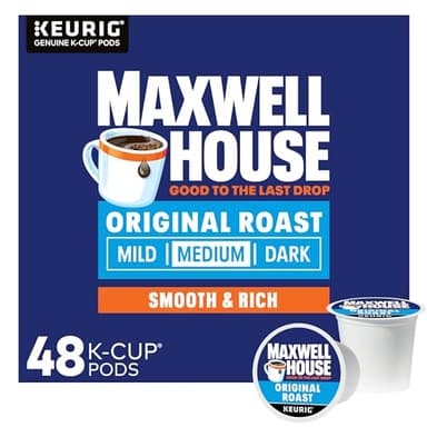 Maxwell House Original Roast Medium Roast K-Cup Coffee Pods, 48 ct Box