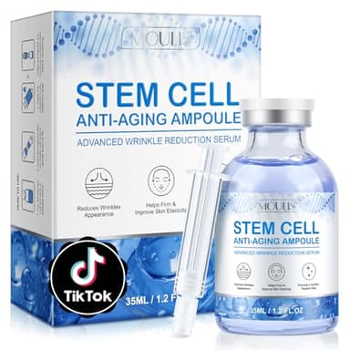 Stem Cell Serum for Face, Anti Aging Smooth Wrinkles Microneedling Serum Solution to Use with and without Micro Needling. (1 Bottle)