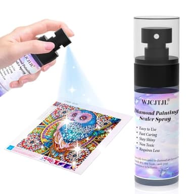 Upgraded Diamond Painting Sealer Spray - 30 Minutes Quick Dry Diamond Art Sealer Glue, Keep Diamond Art Fixed and Shiny, Diamond Art Accessories and Tools, Easy to Use, No Brush Needed (1 Pack)