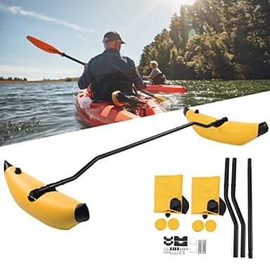 Kayak Outrigger Stabilizer,Portable PVC Higher Stability Kayak Outrigger Kit,Three Colours to Choose Inflatable Kayak Stabilizer,Easy to Install,for Floating Balancing Boat