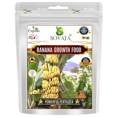 Sovata® Banana Growth Food, Powerful Organic Fertilizer for Fast Growth and Heavy Fruiting of Banana Plants. (400 gm)