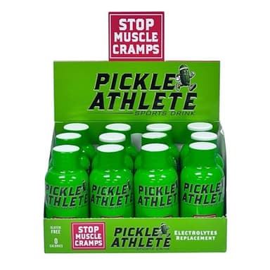 Pickle Athlete Dill Pickle Juice Shots for Cramps, Hydration & Sport Recovery - Sports Drink Shots - Electrolyte Drink for Cramps Relief - 2 Oz Shot