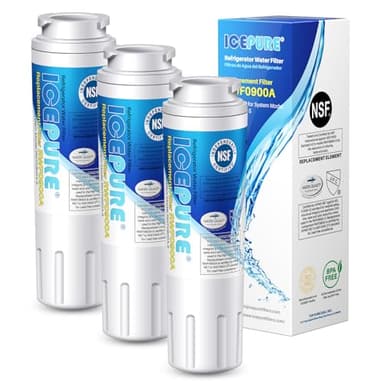 ICEPURE UKF8001 Compatible with Whirlpool EDR4RXD1, 4396395, Maytag UKF8001, UKF8001AXX, EveryDrop Refrigerator Water Filter 4, RFC0900A, UKF8001AXX-200, UKF8001P, 469006, PUR, Puriclean II, Pack of 3