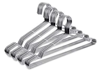 Fayleeko Wire Coat Hangers 40 Pack Strong Heavy Duty Stainless Steel Metal Ultra Thin Space Saving Clothes Hangers 16.5 Inch