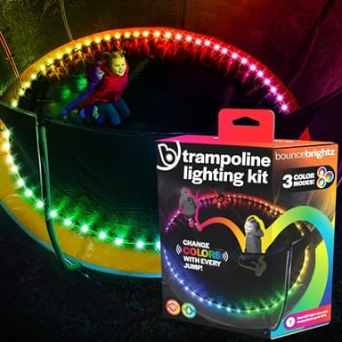 Brightz BounceBrightz LED Trampoline Light - Fun Trampoline Accessories Toys Games Stuff Gifts for 14 14ft 16ft 15 15ft Sizes Perfect Outdoor Backyard for Kids Boys Girls Teens Tweens