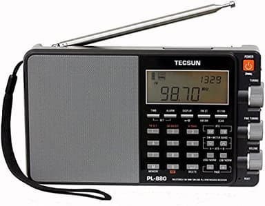 Tecsun PL880 Portable Digital PLL Dual Conversion AM/FM Longwave Shortwave Radio with SSB (Single Side Band) Reception