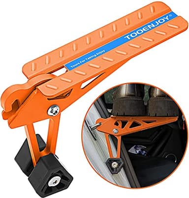 TOOENJOY Universal Fit Car Door Step, Foldable Roof Rack Door Step Up on Door Latch, Both Feet Stand Pedal Ladder, Easy Access to Rooftop for Most Car, SUV, Truck(Orange)