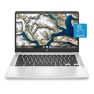 HP Chromebook 14-inch HD Touchscreen Laptop, Intel Celeron N4000, 4 GB RAM, 32 GB eMMC, Chrome (14a-na0030nr, Mineral Silver)