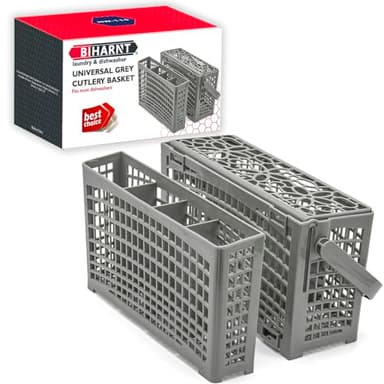 Universal Dishwasher Basket Replacement - 2 in 1 Utensil/Cutlery Basket - Compatible with Bosch, Maytag, Kenmore, Whirlpool, KitchenAid, LG, Samsung, Frigidaire,GE