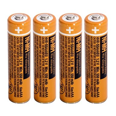 pingju NI-MH AAA Rechargeable Battery 1.2V 550mah 4-Pack hhr-55aaabu AAA Batteries for Panasonic Cordless Phones, Remote Controls, Electronics