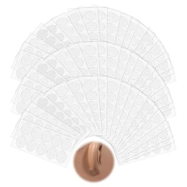 Nogeqi 600 Pcs Invisible Ear Lobe Support Patches for Earrings, Breathable Ear Tape, Heavy Earring Support Backs, Waterproof Ears Stickers to Hold Back The Ears for Droopy Earring Lifter