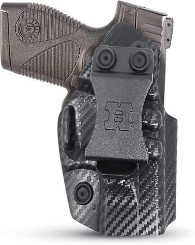 Houston Gun Holsters Concealed Carry Iwb Kydex Holster - by | Lined Inside for Strong Retention and Maximum Protection Reinforced Plastic Clip Carbon Fiber Lightweight Durable Taurus 709 Slim 9/40