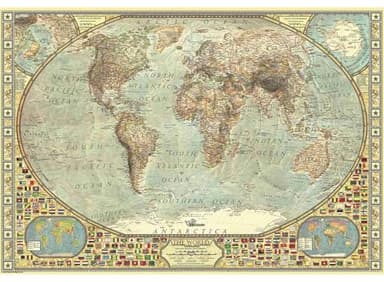 Anatolian 2000Piece Jigsaw Puzzle - World Map Jigsaw Puzzle