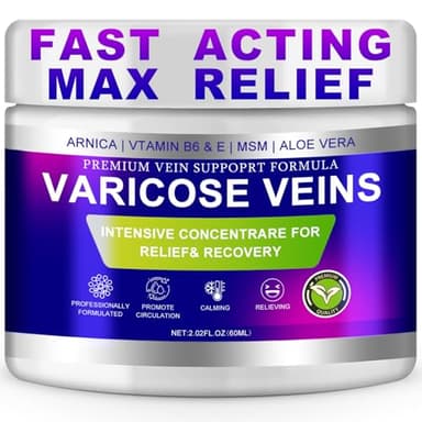 Yongsenina Varicose Veins Cream, Vein Cream & Spider Veins Treatment for Legs, Improves Blood Circulation and Relief From Heavy Fatigued Leg, Refreshing and Non-Sticky, 1Pack