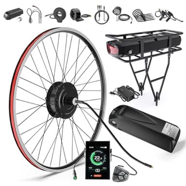 BAFANG 500W/750W 48V Rear Hub Motor Kit - 20"/26"/27.5"/700C (29er Compatible) Rear Wheel Electric Bike Conversion kit for Mountain/City Bikes Ebike Conversion Kit with Battery&Display（Optional